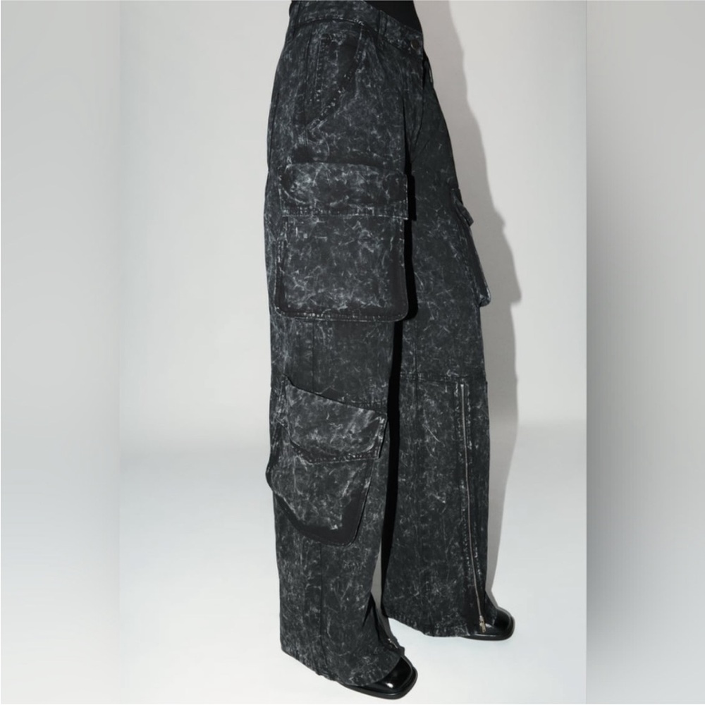 NWT ZARA RELAXED MID WAIST CARGO JEANS ZW COLLECTION ZW Collection | Size Large